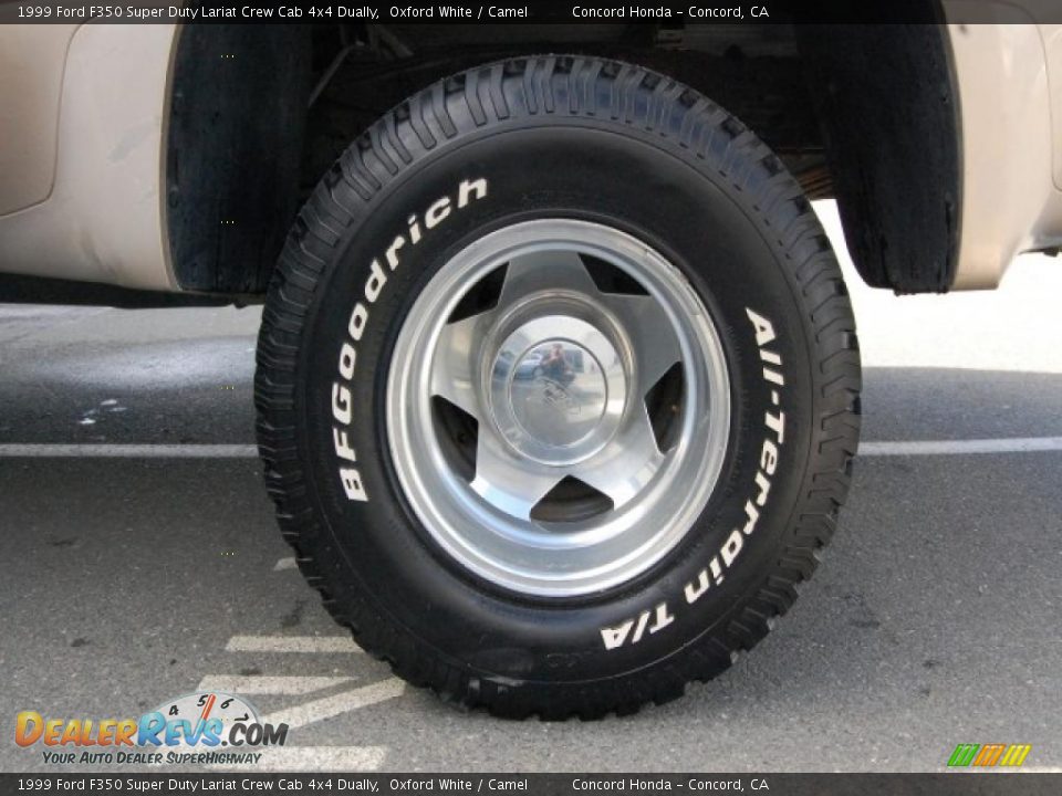 1999 Ford F350 Super Duty Lariat Crew Cab 4x4 Dually Oxford White / Camel Photo #30