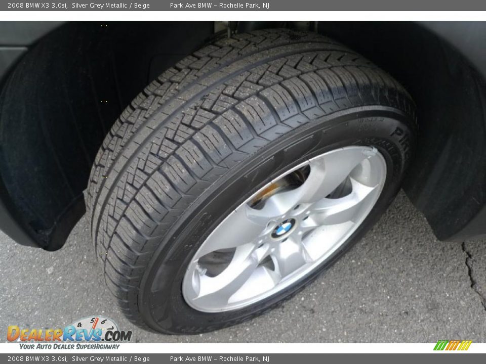 2008 BMW X3 3.0si Silver Grey Metallic / Beige Photo #21