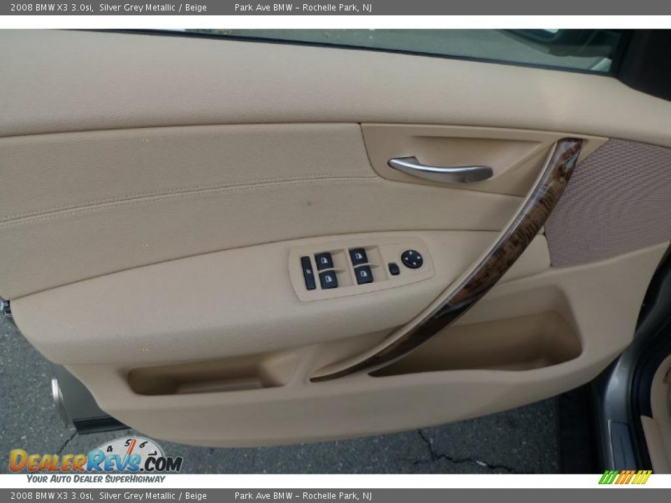 2008 BMW X3 3.0si Silver Grey Metallic / Beige Photo #24