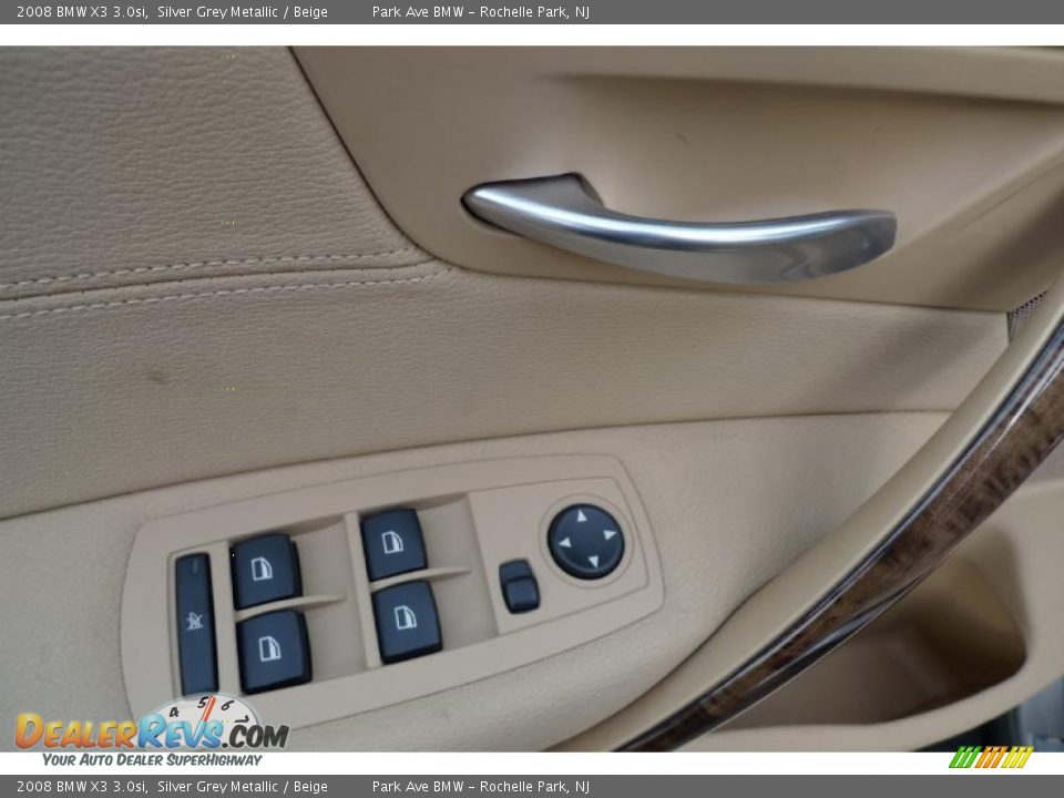 2008 BMW X3 3.0si Silver Grey Metallic / Beige Photo #25