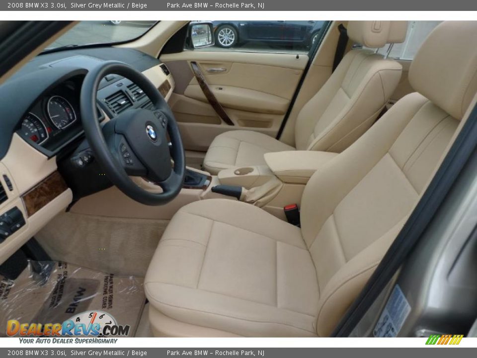 2008 BMW X3 3.0si Silver Grey Metallic / Beige Photo #26