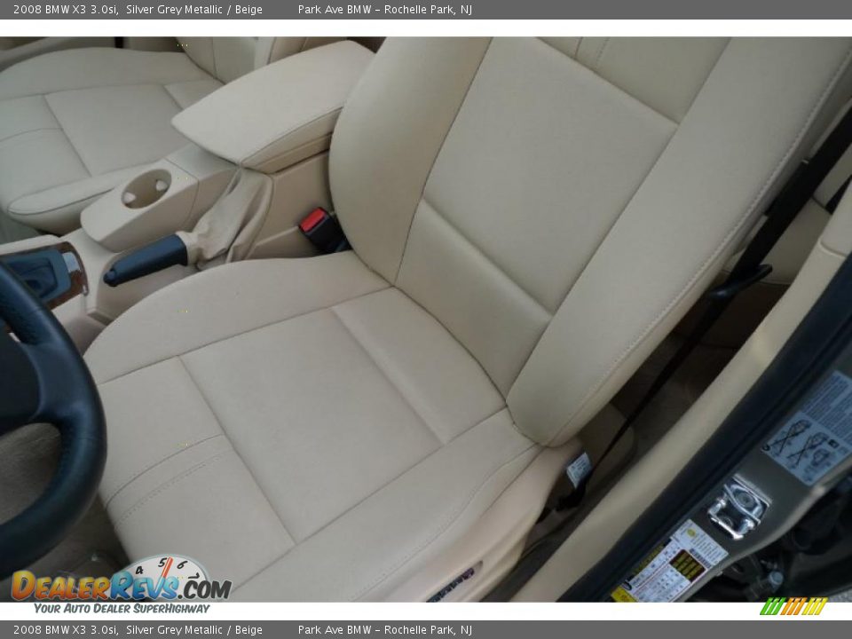 2008 BMW X3 3.0si Silver Grey Metallic / Beige Photo #27
