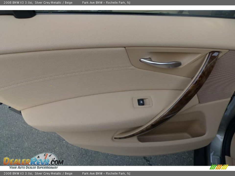 2008 BMW X3 3.0si Silver Grey Metallic / Beige Photo #29