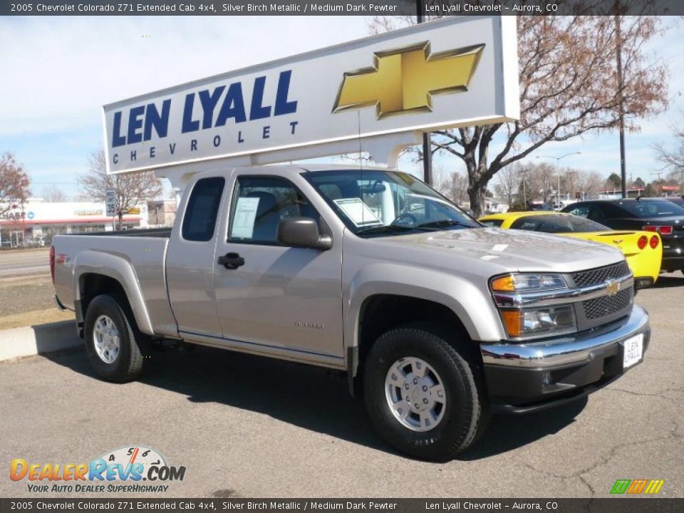 2005 Chevrolet Colorado Z71 Extended Cab 4x4 Silver Birch Metallic / Medium Dark Pewter Photo #1