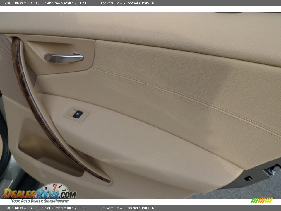 2008 BMW X3 3.0si Silver Grey Metallic / Beige Photo #32