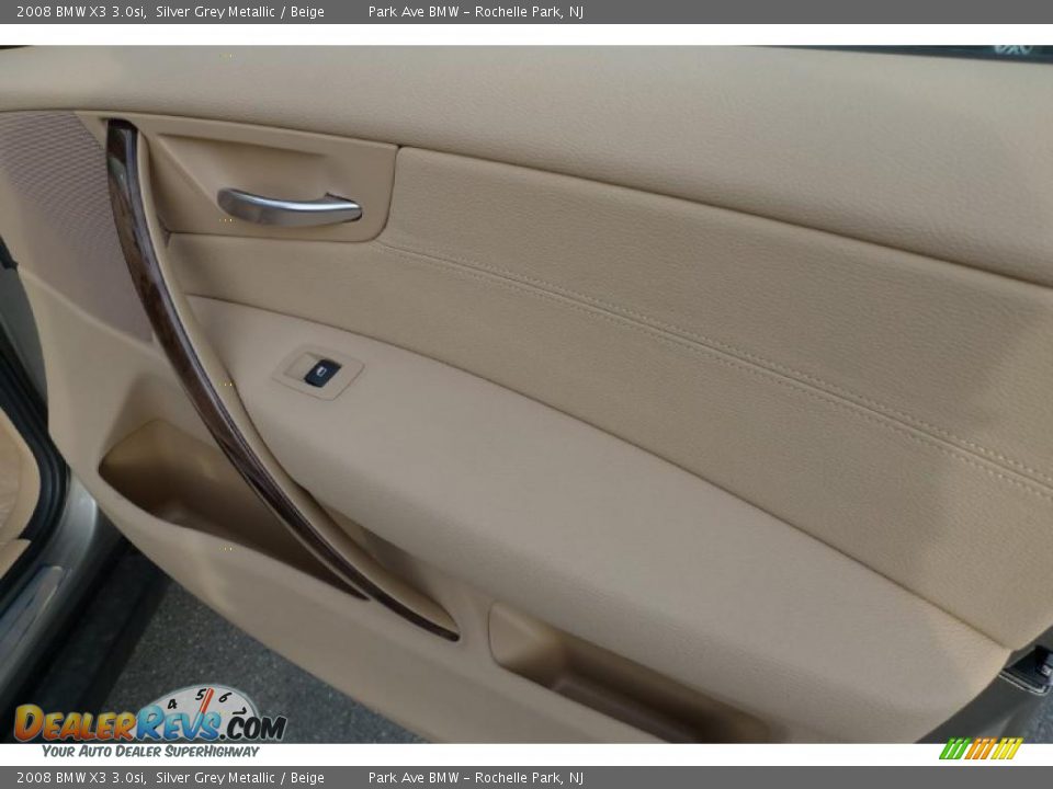 2008 BMW X3 3.0si Silver Grey Metallic / Beige Photo #33