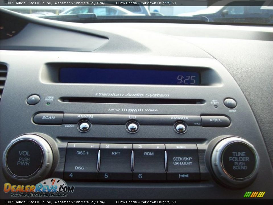 2007 Honda Civic EX Coupe Alabaster Silver Metallic / Gray Photo #16