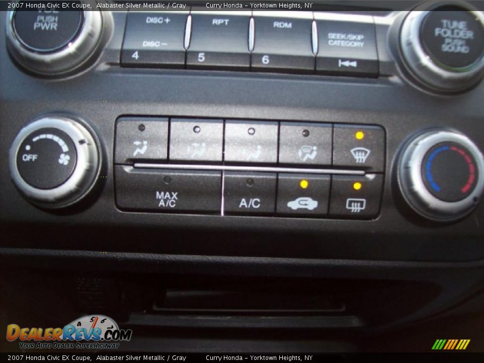 2007 Honda Civic EX Coupe Alabaster Silver Metallic / Gray Photo #17