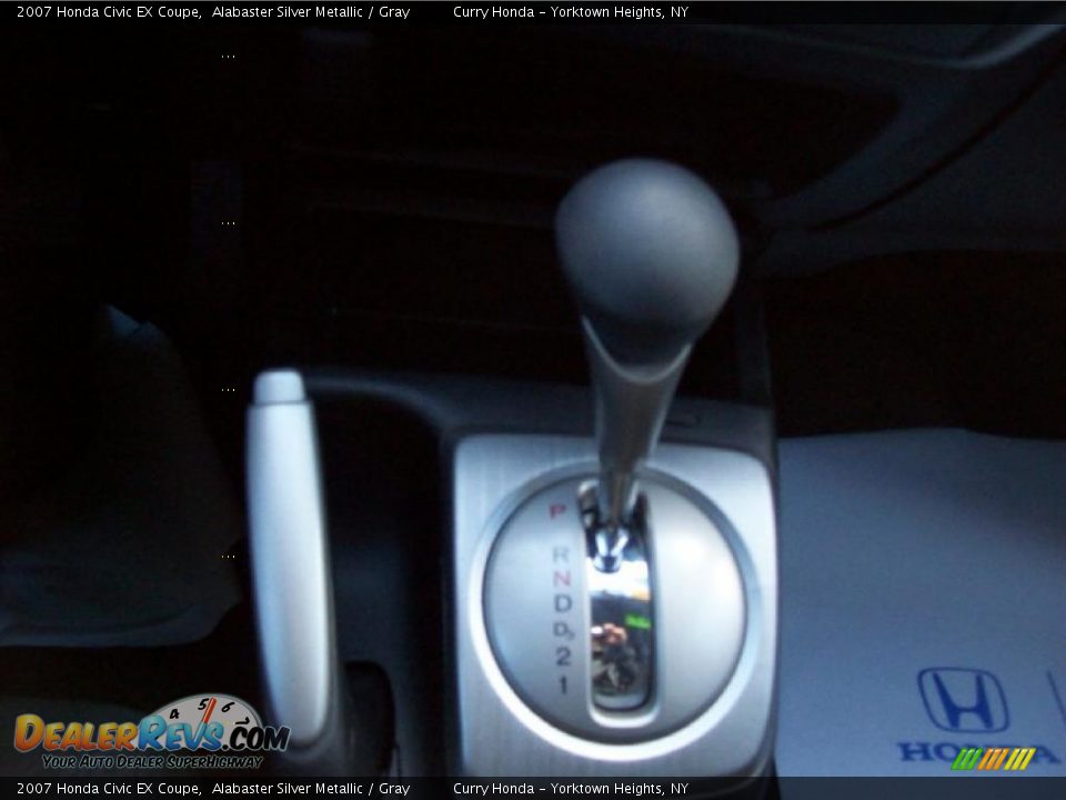 2007 Honda Civic EX Coupe Alabaster Silver Metallic / Gray Photo #18