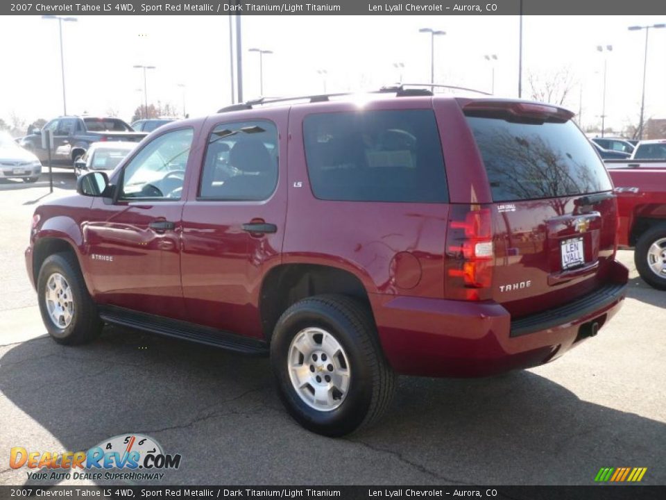 2007 Chevrolet Tahoe LS 4WD Sport Red Metallic / Dark Titanium/Light Titanium Photo #4