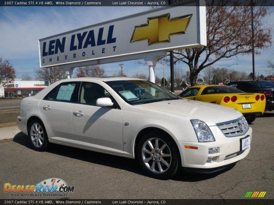 2007 Cadillac STS 4 V8 AWD White Diamond / Cashmere Photo #1