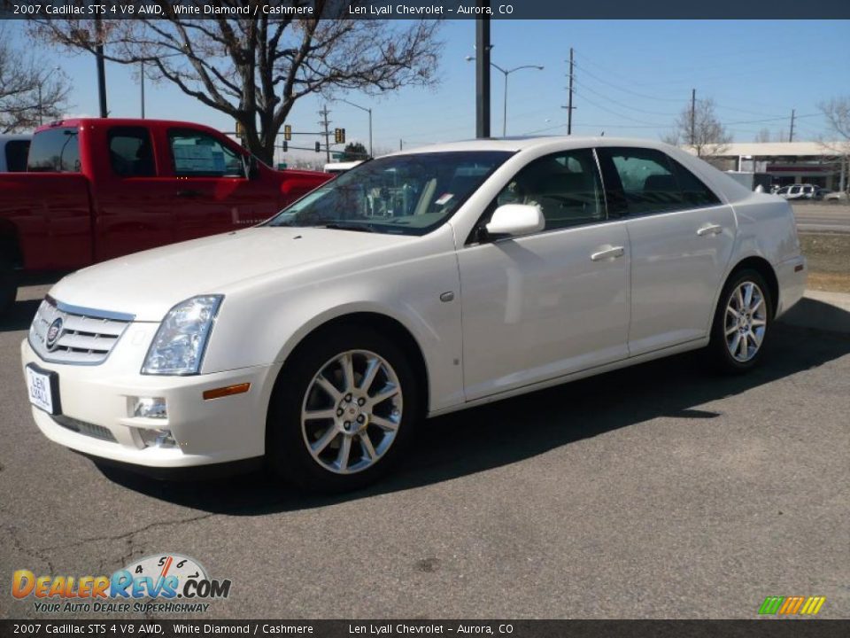 2007 Cadillac STS 4 V8 AWD White Diamond / Cashmere Photo #3