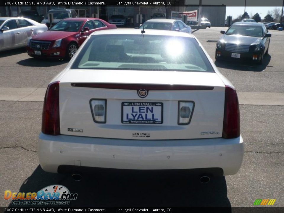 2007 Cadillac STS 4 V8 AWD White Diamond / Cashmere Photo #5