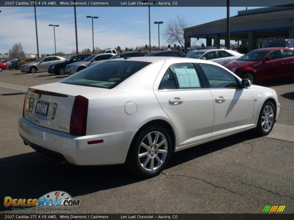 2007 Cadillac STS 4 V8 AWD White Diamond / Cashmere Photo #6