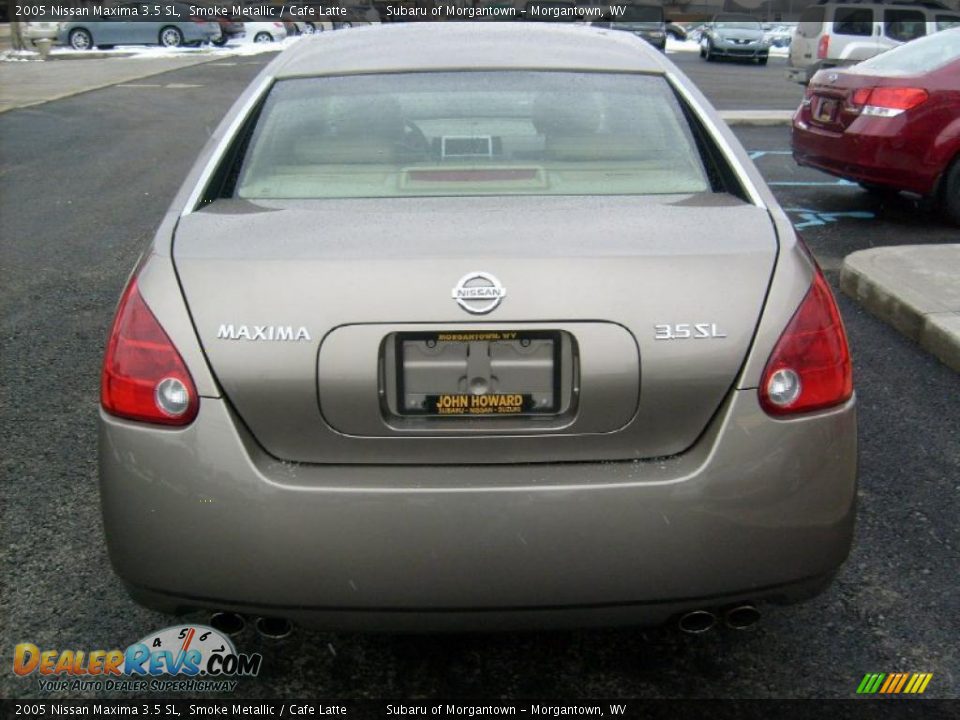 2005 Nissan Maxima 3.5 SL Smoke Metallic / Cafe Latte Photo #4