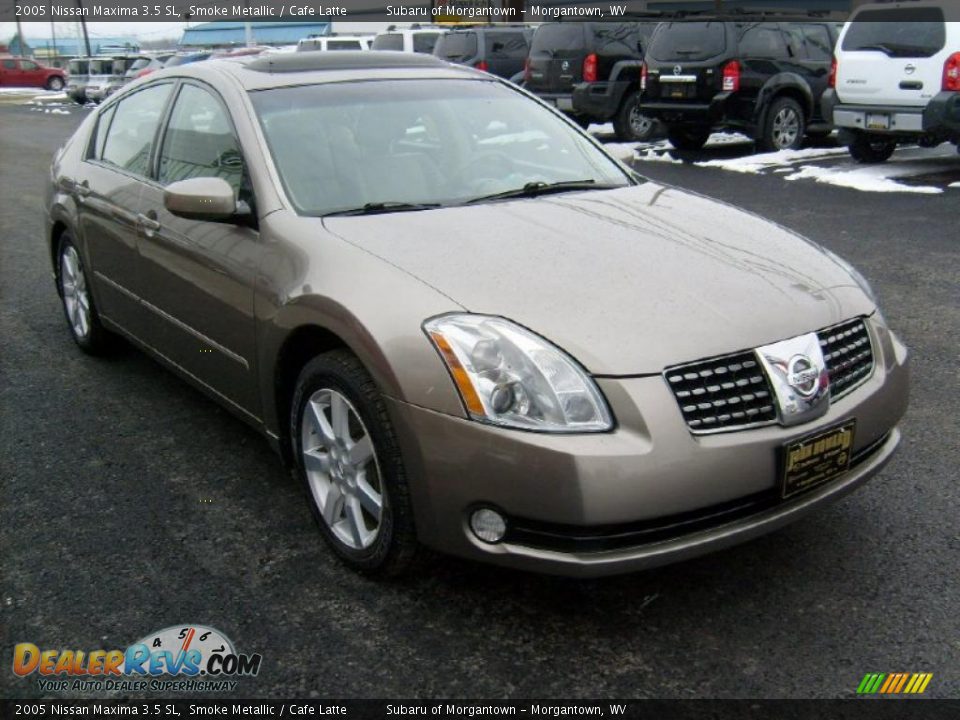2005 Nissan Maxima 3.5 SL Smoke Metallic / Cafe Latte Photo #6