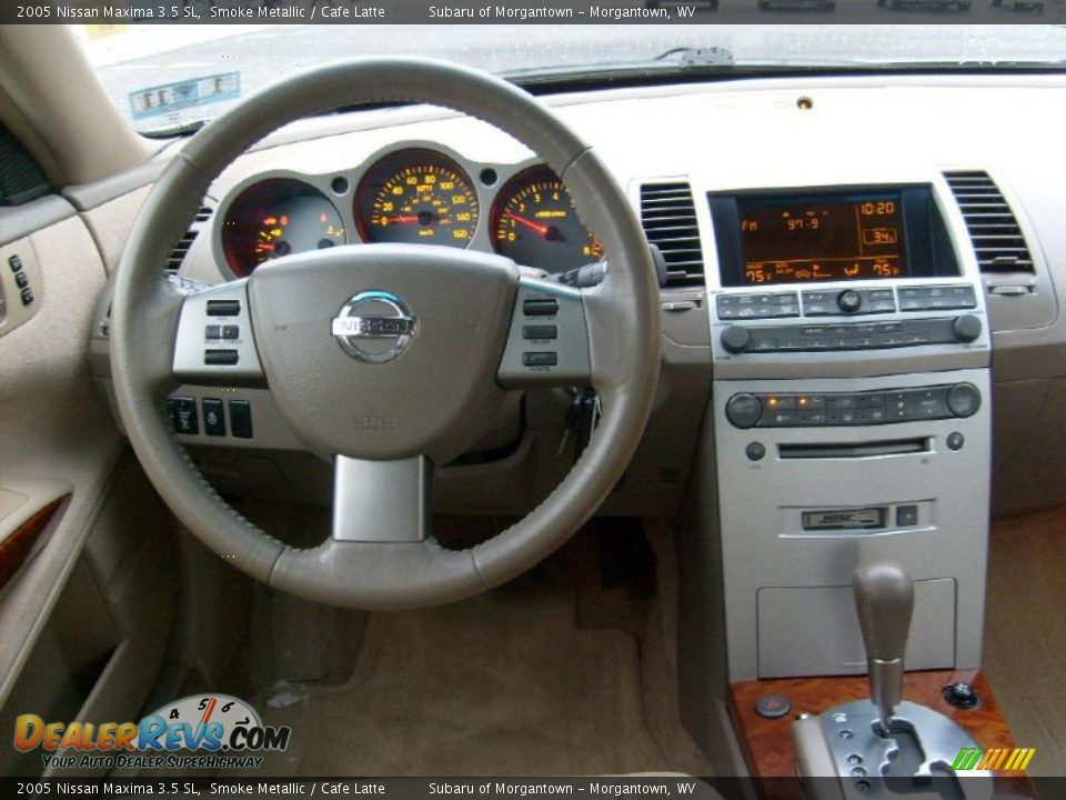 2005 Nissan Maxima 3.5 SL Smoke Metallic / Cafe Latte Photo #14