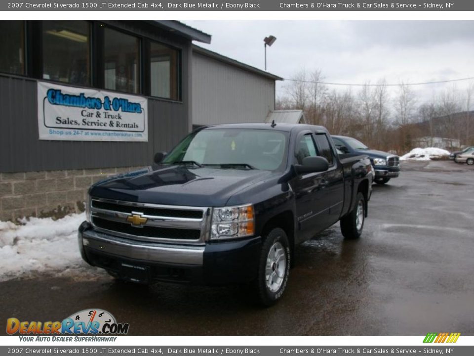 2007 Chevrolet Silverado 1500 LT Extended Cab 4x4 Dark Blue Metallic / Ebony Black Photo #1