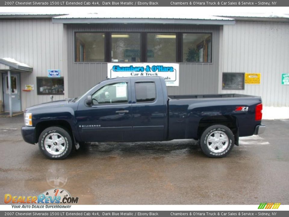 2007 Chevrolet Silverado 1500 LT Extended Cab 4x4 Dark Blue Metallic / Ebony Black Photo #2
