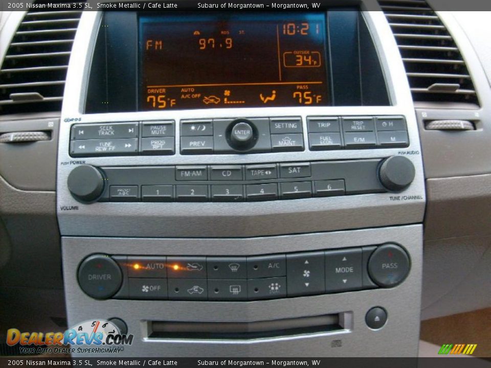 2005 Nissan Maxima 3.5 SL Smoke Metallic / Cafe Latte Photo #19