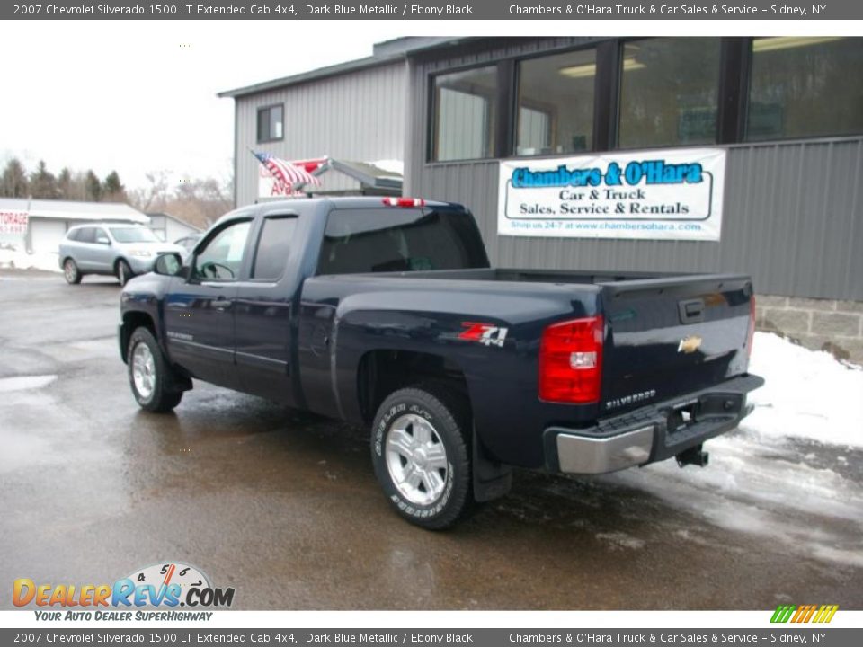 2007 Chevrolet Silverado 1500 LT Extended Cab 4x4 Dark Blue Metallic / Ebony Black Photo #11