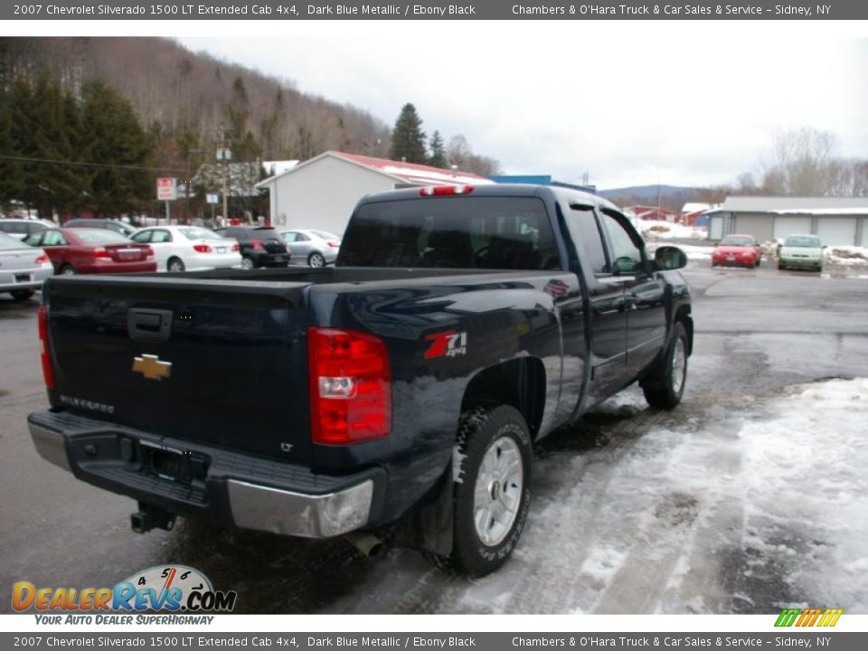 2007 Chevrolet Silverado 1500 LT Extended Cab 4x4 Dark Blue Metallic / Ebony Black Photo #12