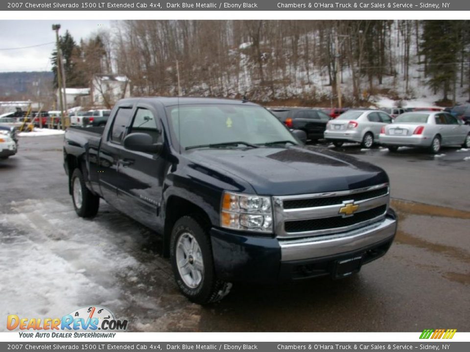 2007 Chevrolet Silverado 1500 LT Extended Cab 4x4 Dark Blue Metallic / Ebony Black Photo #16