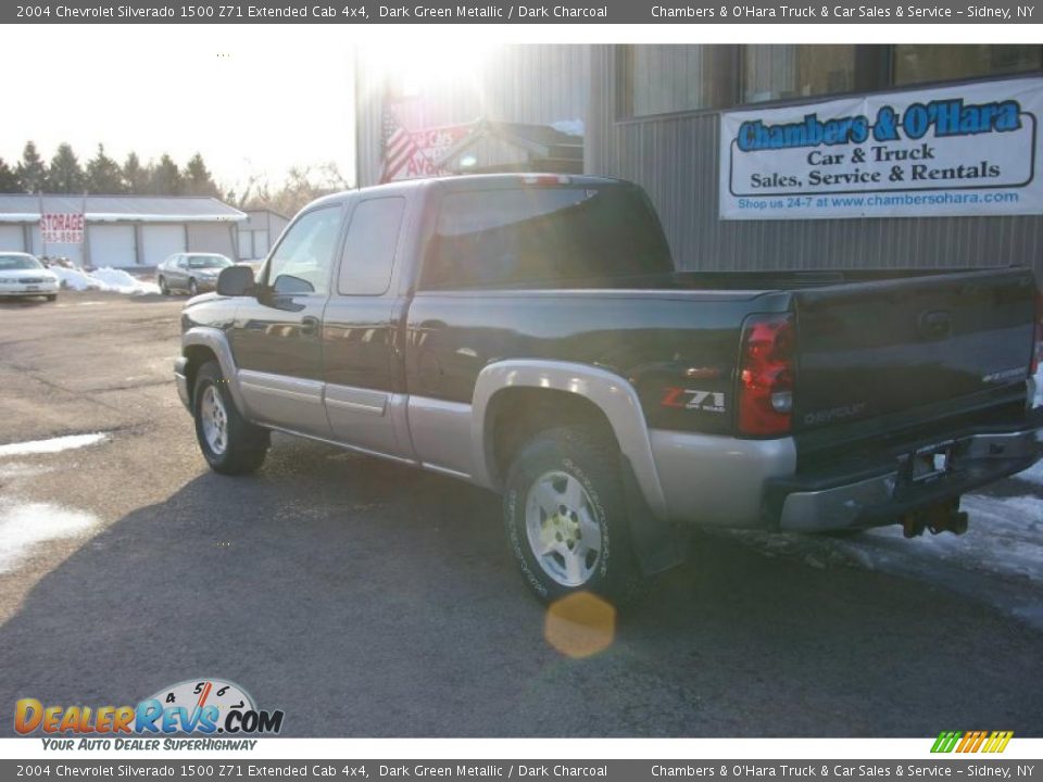 2004 Chevrolet Silverado 1500 Z71 Extended Cab 4x4 Dark Green Metallic / Dark Charcoal Photo #9