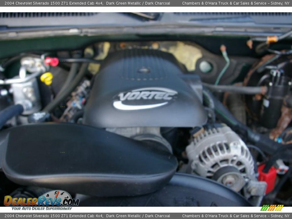 2004 Chevrolet Silverado 1500 Z71 Extended Cab 4x4 Dark Green Metallic / Dark Charcoal Photo #13