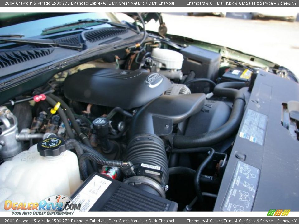 2004 Chevrolet Silverado 1500 Z71 Extended Cab 4x4 Dark Green Metallic / Dark Charcoal Photo #14