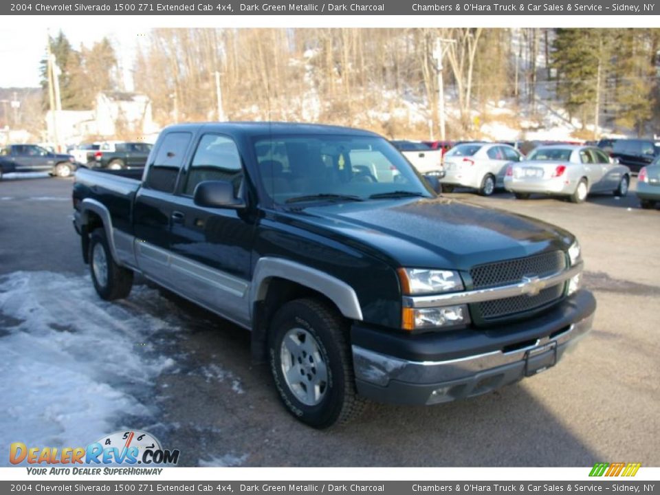 2004 Chevrolet Silverado 1500 Z71 Extended Cab 4x4 Dark Green Metallic / Dark Charcoal Photo #15