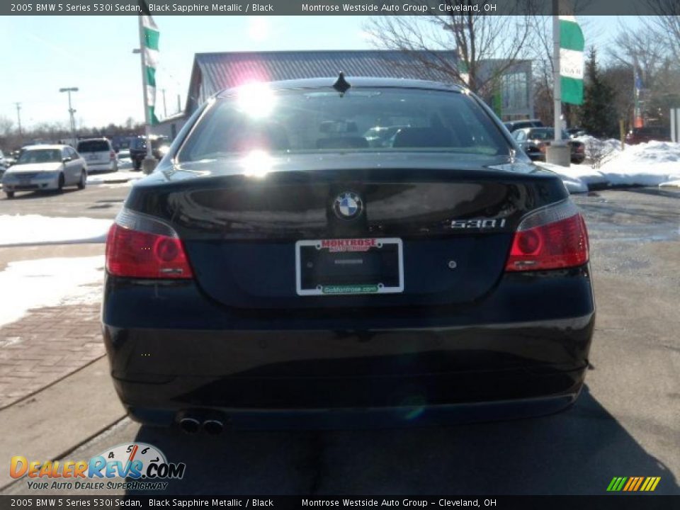 2005 BMW 5 Series 530i Sedan Black Sapphire Metallic / Black Photo #4