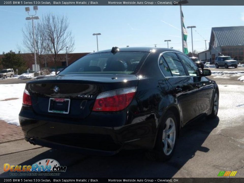 2005 BMW 5 Series 530i Sedan Black Sapphire Metallic / Black Photo #5