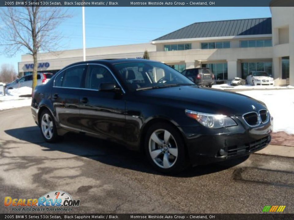 2005 BMW 5 Series 530i Sedan Black Sapphire Metallic / Black Photo #7
