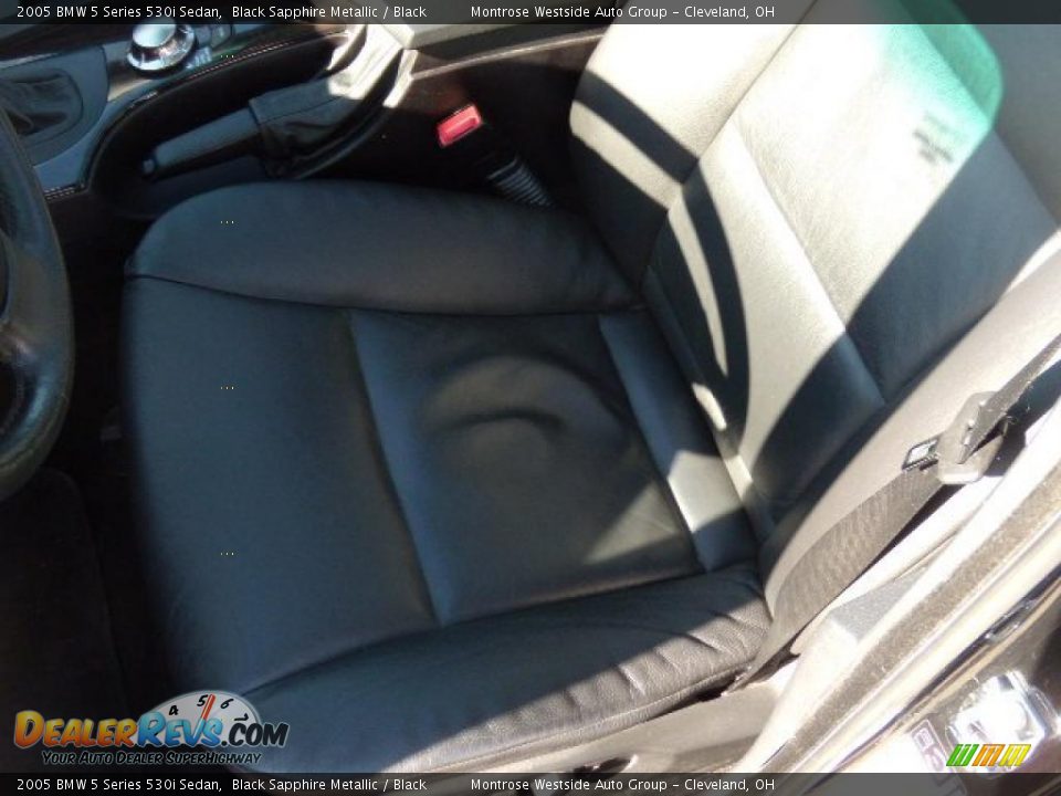 2005 BMW 5 Series 530i Sedan Black Sapphire Metallic / Black Photo #10