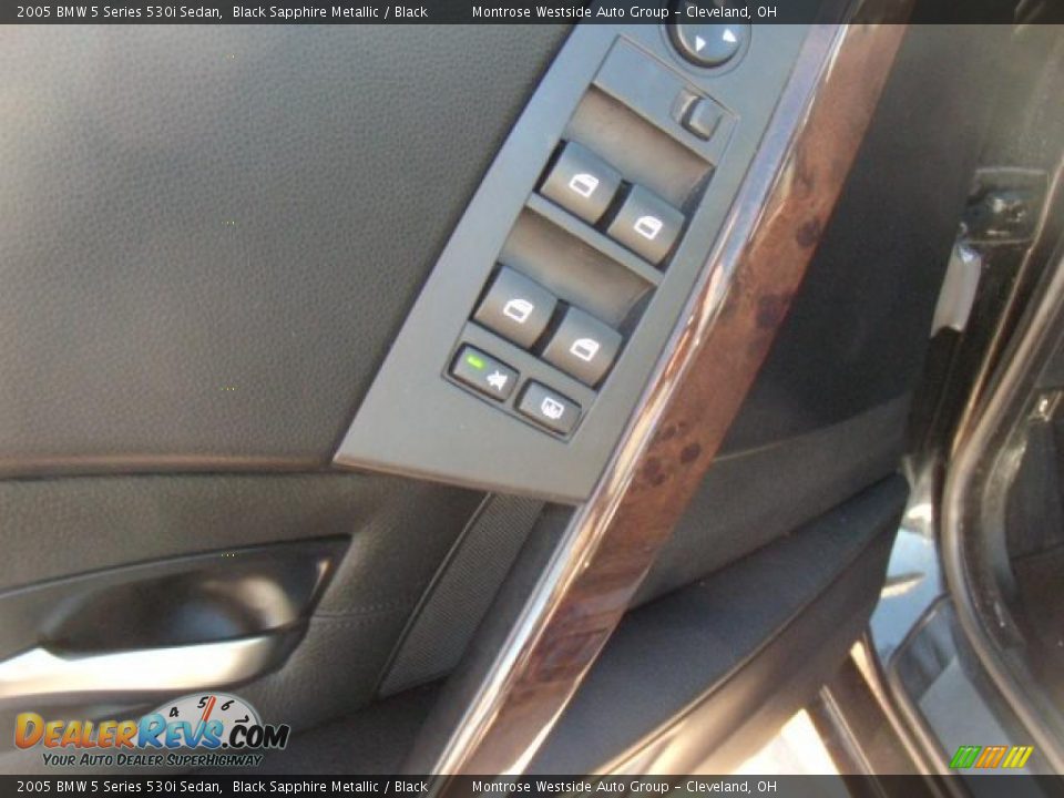 2005 BMW 5 Series 530i Sedan Black Sapphire Metallic / Black Photo #12