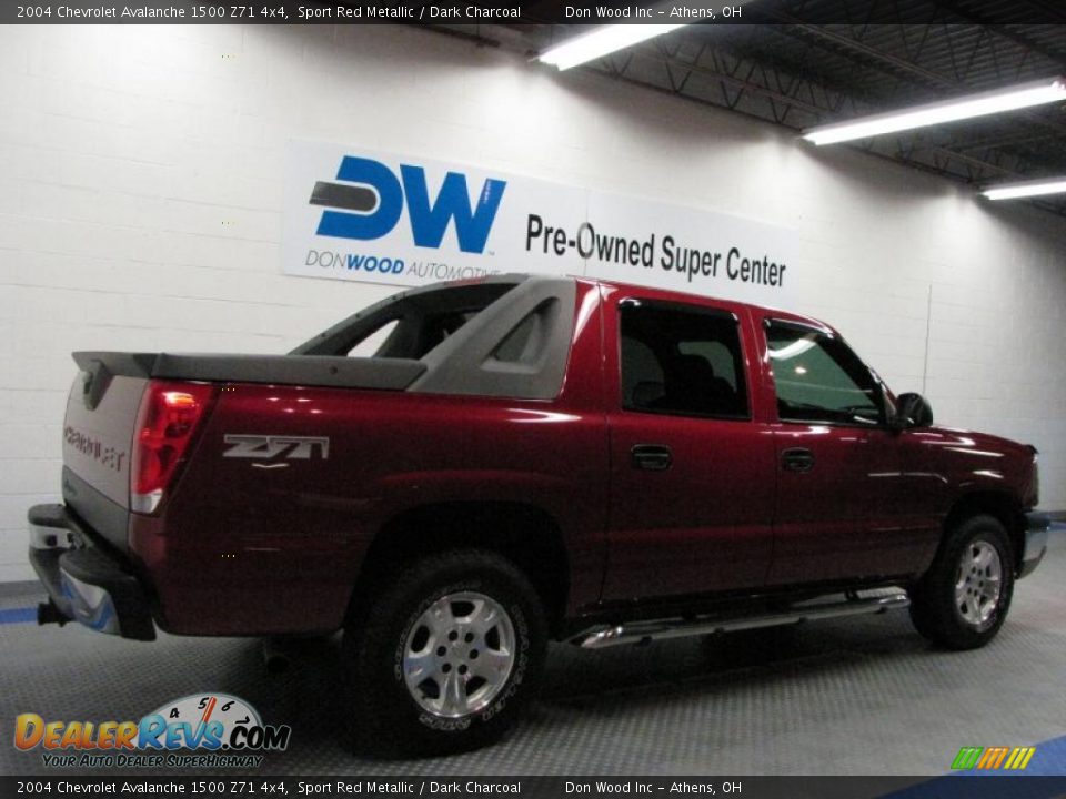 2004 Chevrolet Avalanche 1500 Z71 4x4 Sport Red Metallic / Dark Charcoal Photo #4