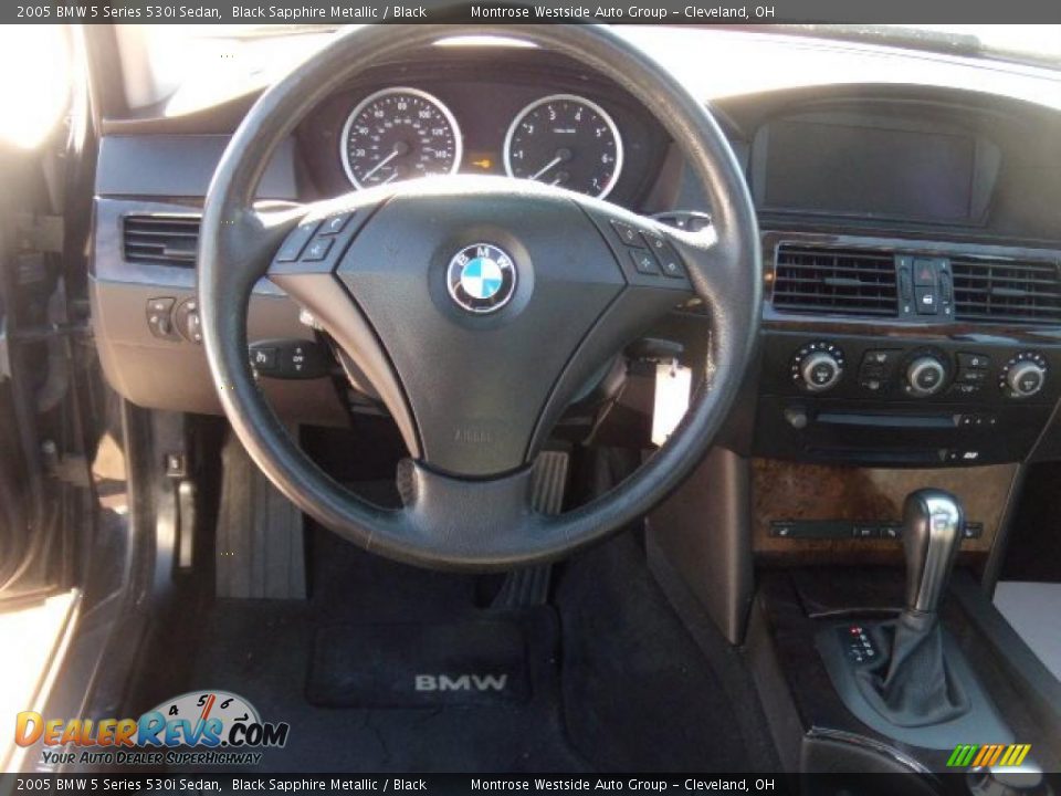 2005 BMW 5 Series 530i Sedan Black Sapphire Metallic / Black Photo #19