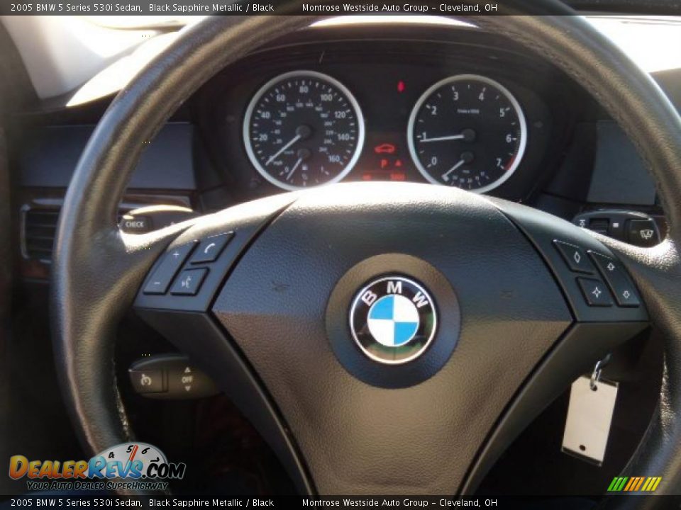2005 BMW 5 Series 530i Sedan Black Sapphire Metallic / Black Photo #20