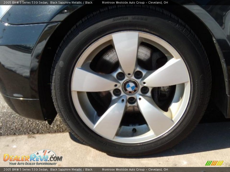 2005 BMW 5 Series 530i Sedan Black Sapphire Metallic / Black Photo #25