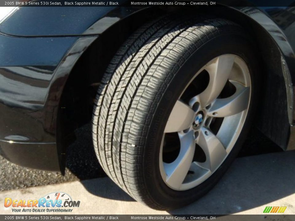 2005 BMW 5 Series 530i Sedan Black Sapphire Metallic / Black Photo #26