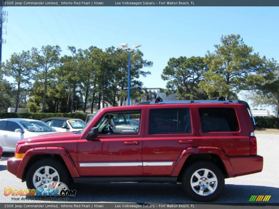 2006 Jeep Commander Limited Inferno Red Pearl / Khaki Photo #2