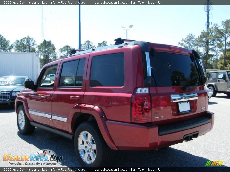 2006 Jeep Commander Limited Inferno Red Pearl / Khaki Photo #3