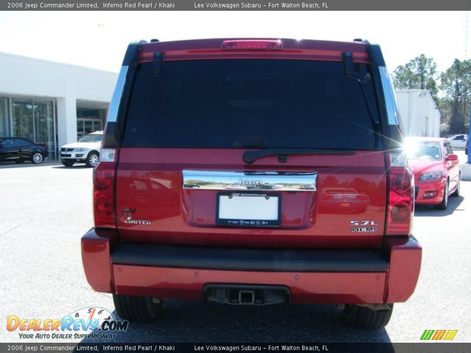 2006 Jeep Commander Limited Inferno Red Pearl / Khaki Photo #4