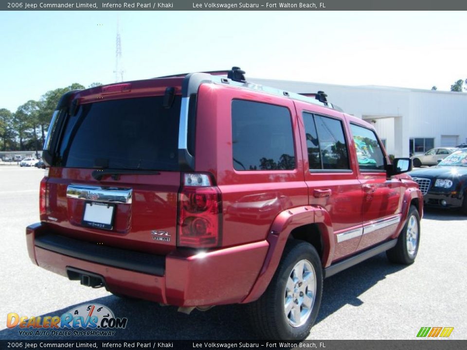 2006 Jeep Commander Limited Inferno Red Pearl / Khaki Photo #5
