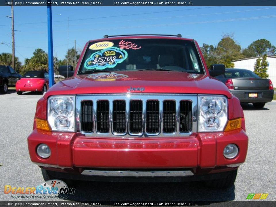 2006 Jeep Commander Limited Inferno Red Pearl / Khaki Photo #8