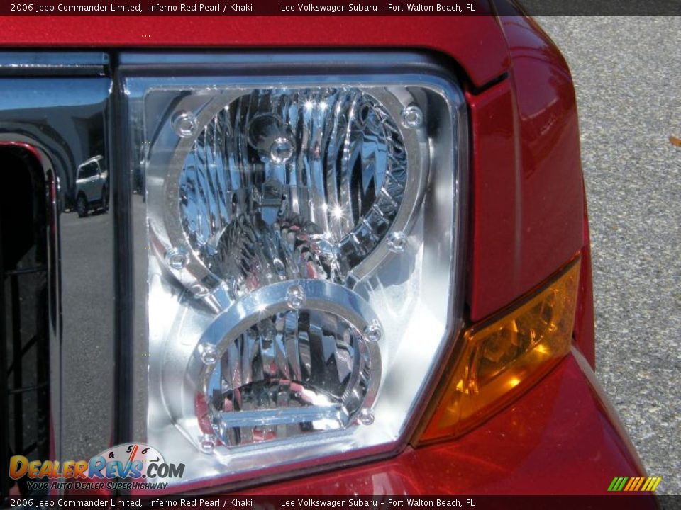 2006 Jeep Commander Limited Inferno Red Pearl / Khaki Photo #9