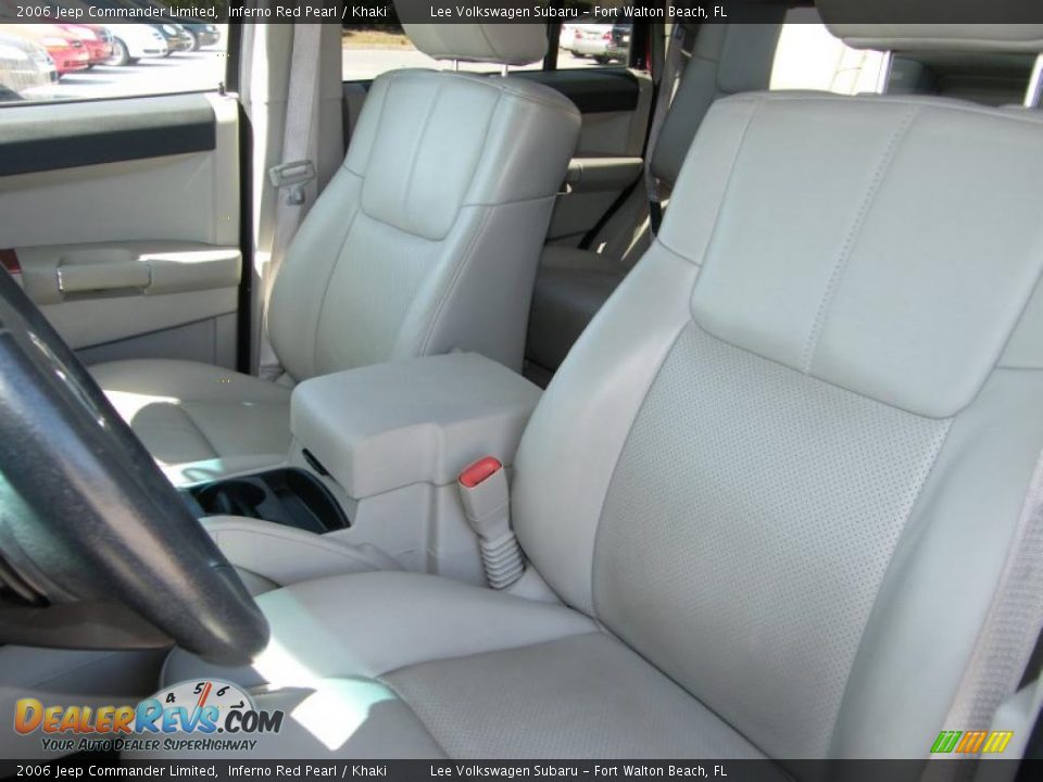 2006 Jeep Commander Limited Inferno Red Pearl / Khaki Photo #14