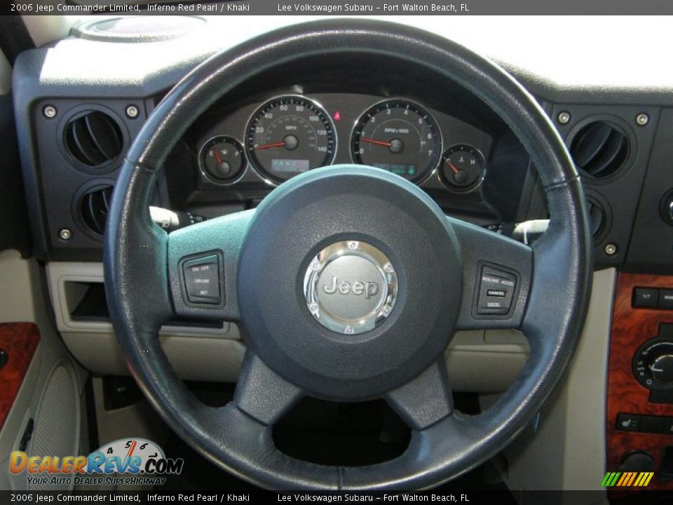 2006 Jeep Commander Limited Inferno Red Pearl / Khaki Photo #19