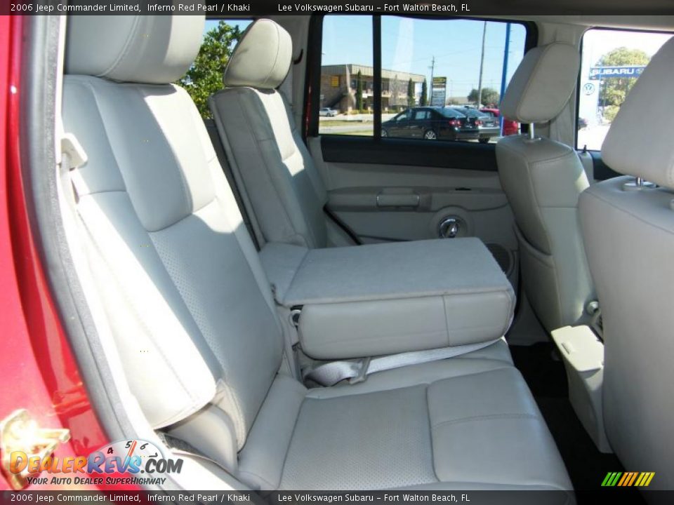 2006 Jeep Commander Limited Inferno Red Pearl / Khaki Photo #33